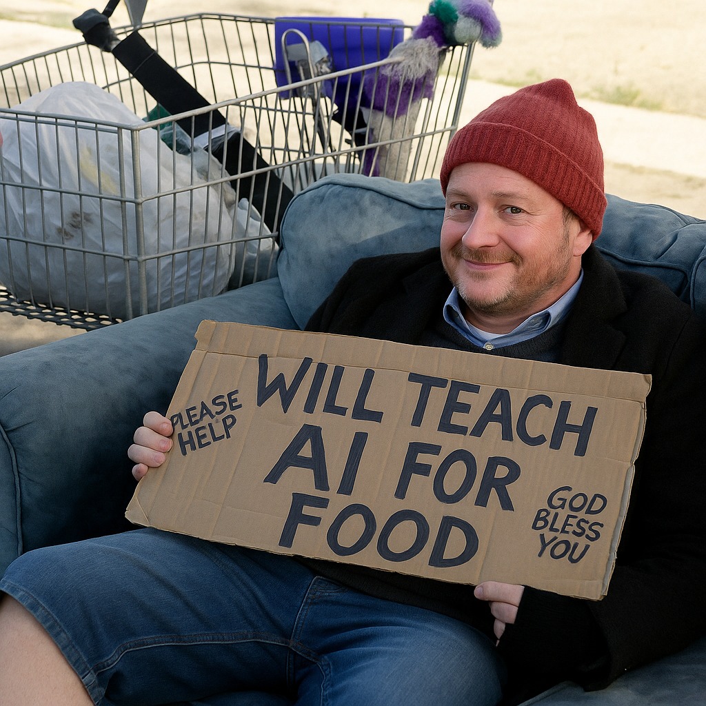 Will teach AI for food!